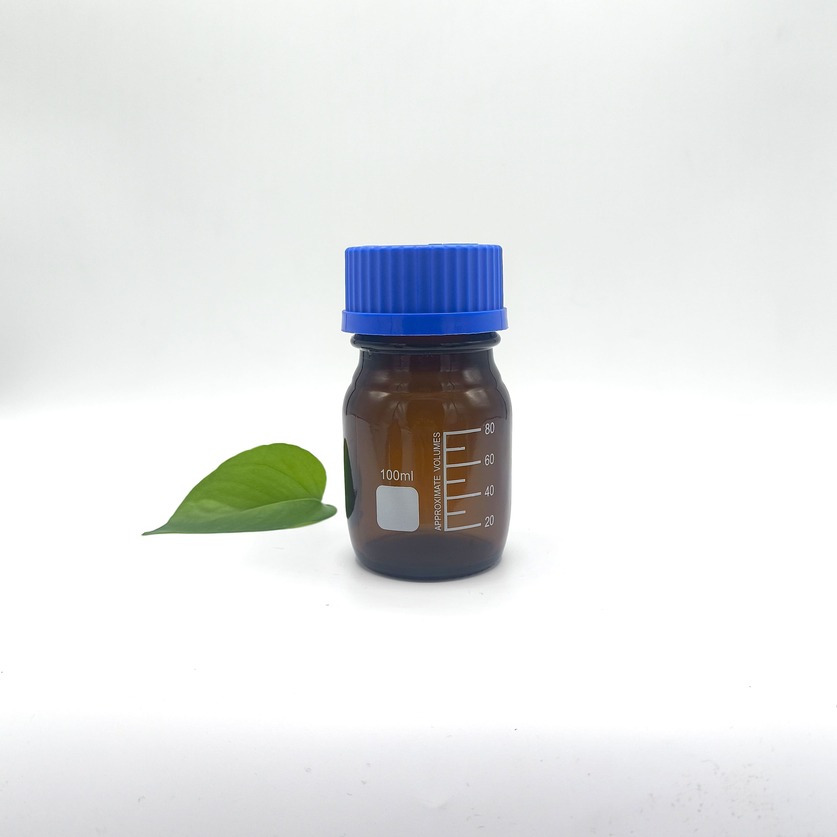 100 ml beirazko erreaktibo botila marroia